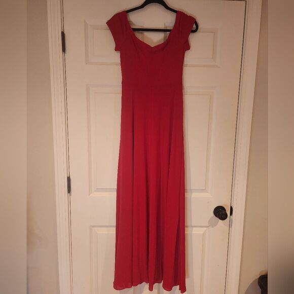 David Meister red short sleeve formal/prom maxi dress Size 8 - Picture 8 of 8